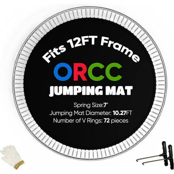 ORCC Trampoline Parts Mat Pad Net Fits 10FT 12FT 14FT 15FT 16FT Frames Trampoline