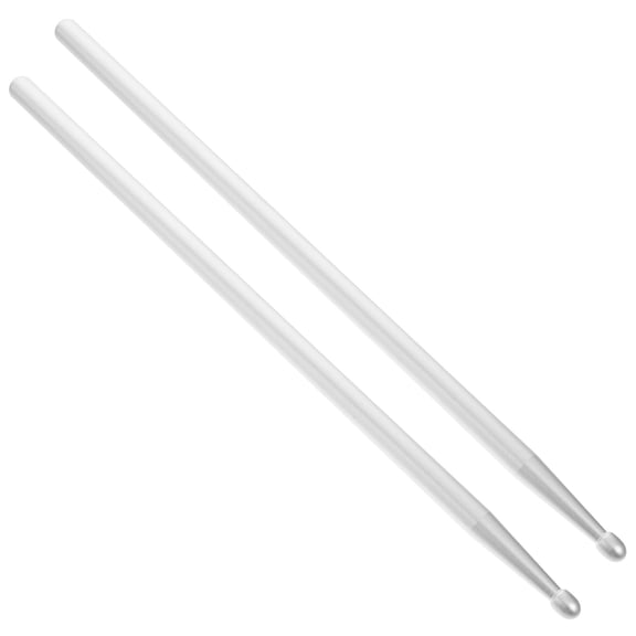 ORDDIART 1 Pair Aluminium Alloy Drum Sticks Silver Cylindrical for Practice Performance Daily Use 40x1.4x1.4cm