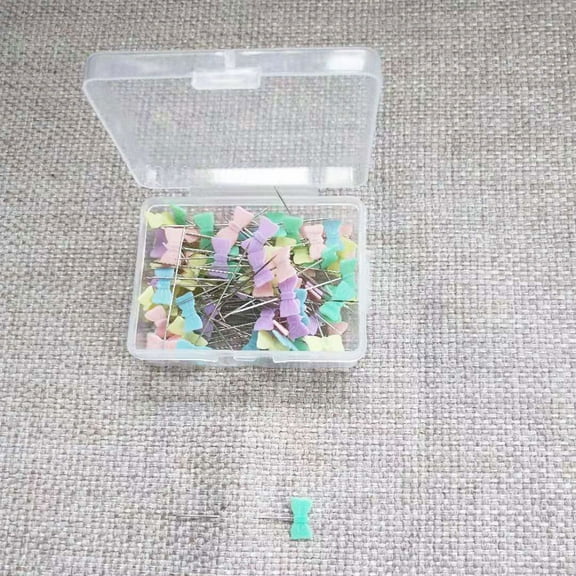 ORDDIART 100Pcs Multi-Colored Plastic Metal Button Head Pin for Craft Supplies Diy Sewing Projects Marking Decorating