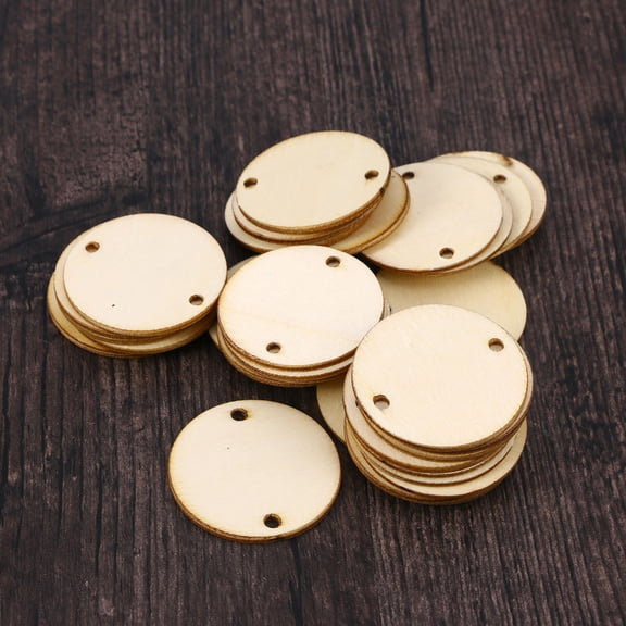 ORDDIART 100Pcs Rustic Wedding Decor with Round Blank Wood Slices for Craft Projects and Decorative Items
