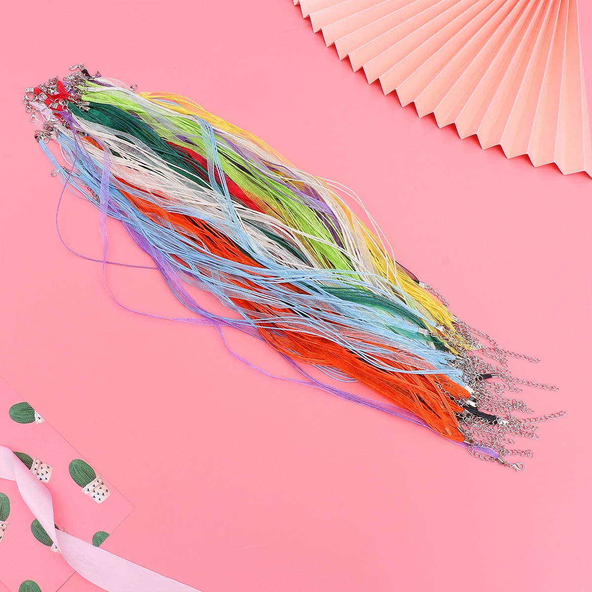 ORDDIART 100Set Necklace Rope Cord Yarn Wax Rope Jewelry Making Cord ...