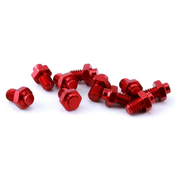 SOPOTUTU Mountain Bike Pedals Anti-Skid Red Pedals with Nails 10 Sets for Cycling