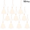thumbnail image 1 of ORDDIART 10Pcs Christmas Tree Hanging Sign For Home Decoration Khaki 3.4x2.5in Craft, 1 of 8