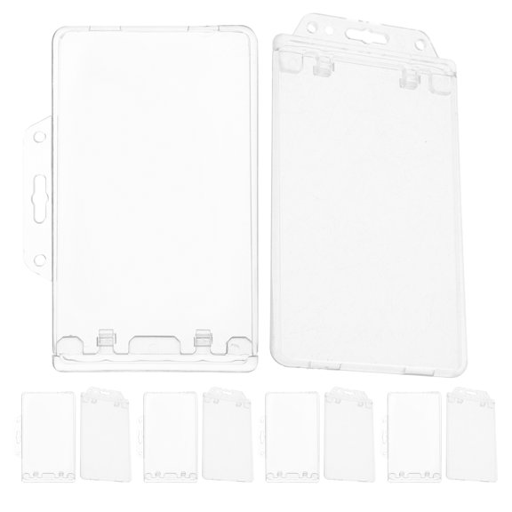 ORDDIART Office Clear Badge Sleeve Heavy Duty ABS Permanent Locking 10Pcs