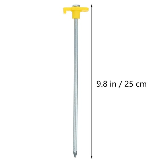 ORDDIART 10-Pack Galvanized Steel Ground Nails for Tents, Heavy Duty 9.8 Inch Non-Rust Tent Stakes for Camping