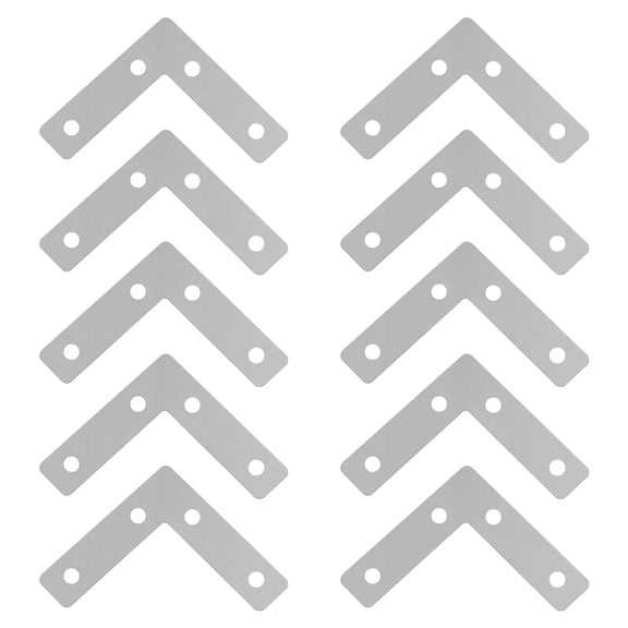 SOPOTUTU Angle Bracket Stainless Steel Silver Sturdy Design Easy Installation 10Pcs