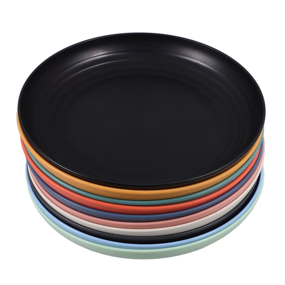 ORDDIART 10Pcs Reusable Small Plates Assorted Color Dinner Plates Ideal for Pasta Salad Dessert