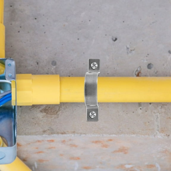 ORDDIART 10Pcs Pipe Hanger Strap U Shaped Bracket for Commercial Use 3.6X1.6X0.7In