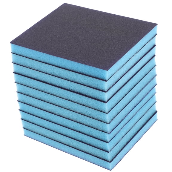 ORDDIART Set of 10 Rectangular High-Density Sanding Sponges for Wood Preparation