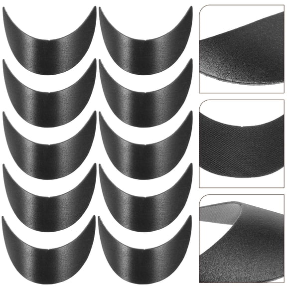 ORDDIART 10Pcs Sturdy Black Hat Brim Replacement for Baseball Cap Visor and Sun Hat
