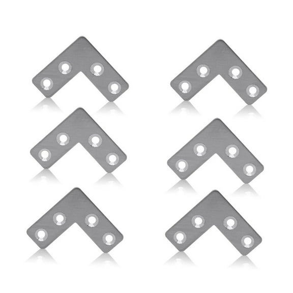 SOPOTUTU Durable Stainless Steel Corner Bracket Silver 10Pack