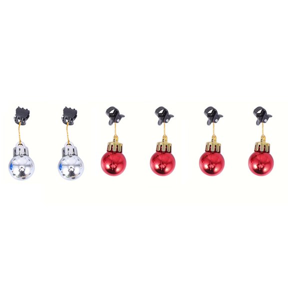 ORDDIART 12-Pack Tree Ornament Clips with Beard Baubles, Assorted Bright Colors, Festive Holiday Decorations for Everyone