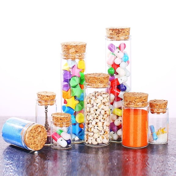 SOPOTUTU 15-Piece Glass Storage Jars Set with High Transparency for Kitchen Pantry Organization and Food Storage