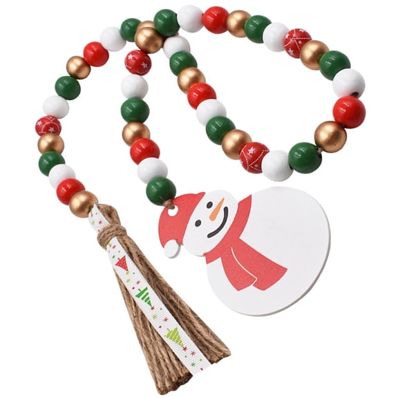 ORDDIART 1Pack 85x6.8Cm Multi-colored Wooden Bead Garland Tassel Wall Hanging Decor for Rustic Interiors