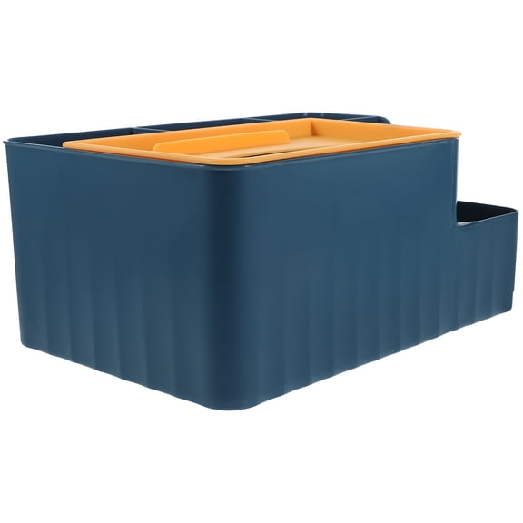 ORDDIART 1Pack Blue Plastic Tissue Paper Dispenser for Office Desk and Tabletop Storage