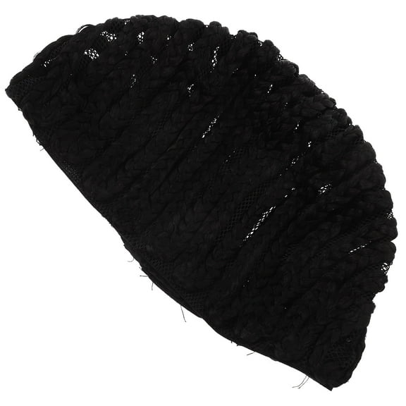 ORDDIART 1Pack Braided Weave Cap for Crochet Black Polyester for Women and Hairdressers