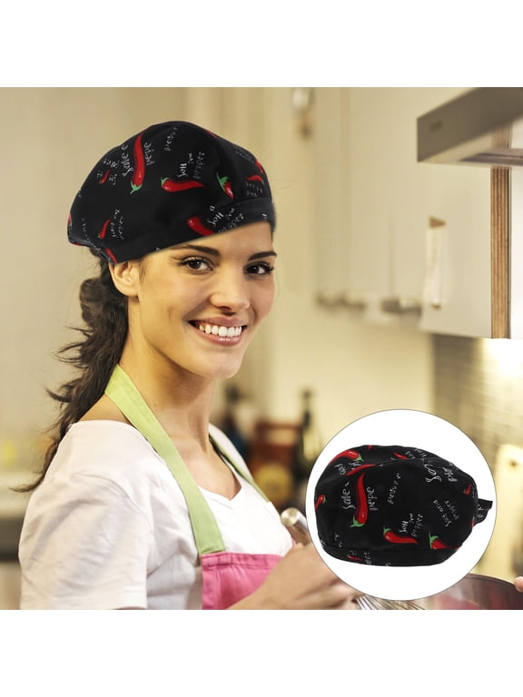 1-Pack Women's Chef Hat Assorted Colors Sweat-Absorbent Comfortable Professional Kitchen Headwear