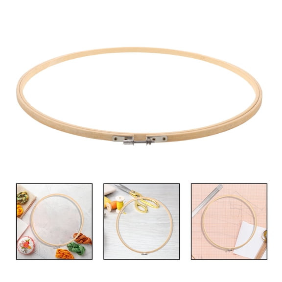 SOPOTUTU Embroidery Hoop Set Beige Wooden Frame for Home Decoration and Craft Projects 1 Piece
