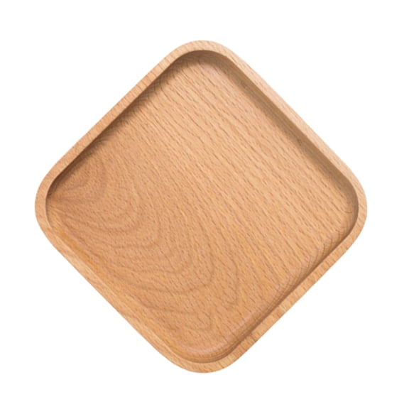 ORDDIART 1Pack Fruit Tray Chocolate Square Wood For Food Serving Home Use