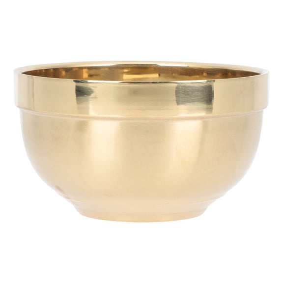 ORDDIART 1Pack Golden Round Stainless Steel Double Layer Snack Bowl For Rice Serving In Dining Room
