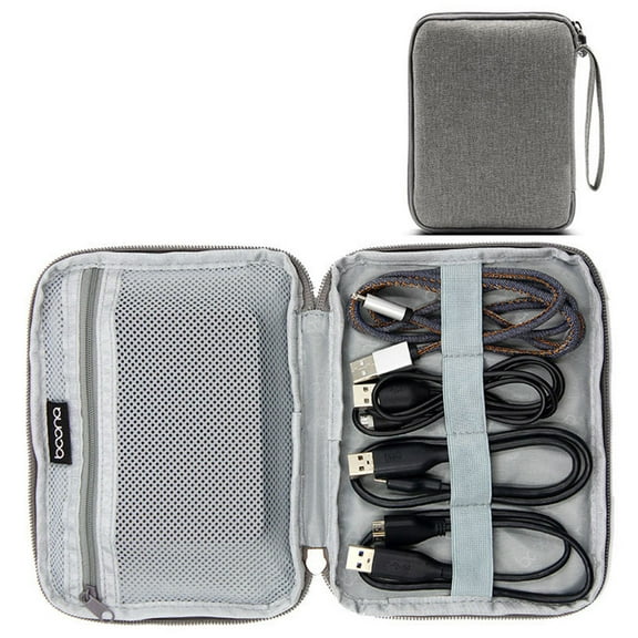 ORDDIART 1Pack Hard Disk Drive Storage Case Protective Shockproof for Cables Flash Disks and Headphones 11.4x5.1in