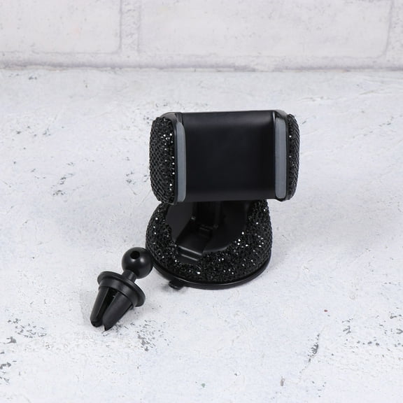 SOPOTUTU Black Car Phone Holder with Automatic Telescopic Clamping, Adjustable Mount for Smartphones and GPS Devices