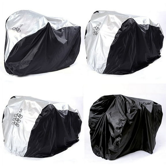 SOPOTUTU Bike Rain Cover Black UV Protector Dual Rain Shield for 2 Bikes