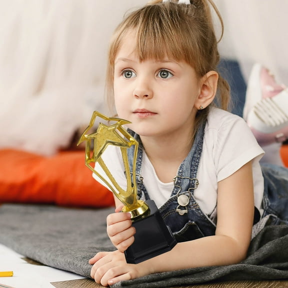 ORDDIART 1Pack Star Trophy Awards in Golden Plastic for Recognition and Appreciation