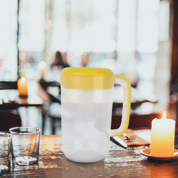 ORDDIART 1Pack Water Container 4000ml for Milk Tea Store Cafe Easy to Clean Transparent Yellow
