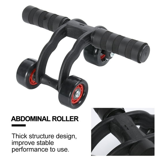 ORDDIART 1Pc Abs Roller Wheel Abdominal Muscle Training Rollers Black Round 30X22CM Engineering Plastics