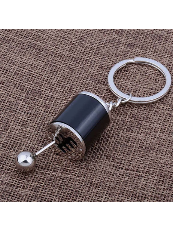 ORDDIART Gear Shaped Keyring Keychain for Car Keys and Cell Phones, Metal Keychain, Black, 1 Piece