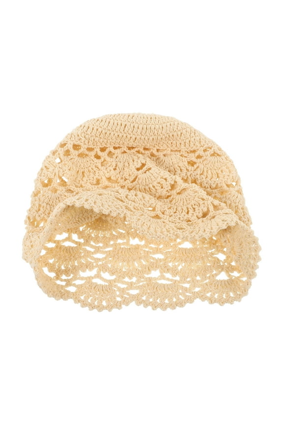 1Pcs Beanie Crochet Headscarf White for Women Indoor Use