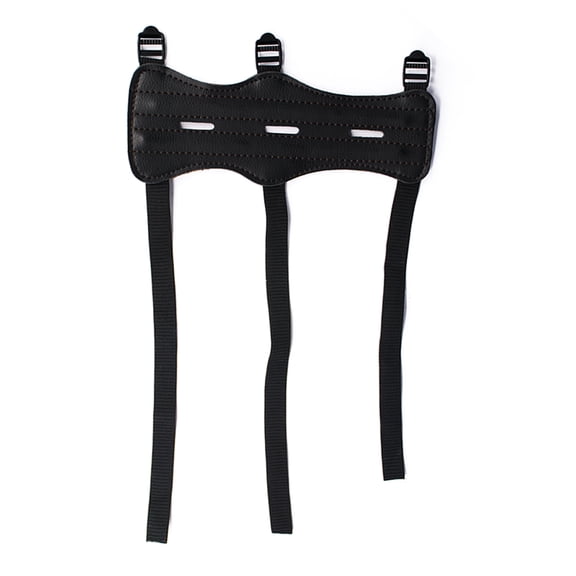 SOPOTUTU Archery Armguard Black with 3 Adjustable Straps Comfortable Fit