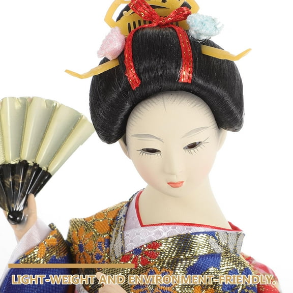 ORDDIART Small Japanese Geisha Doll Purple Resin 1Pcs 9.8X4.9X4.9In