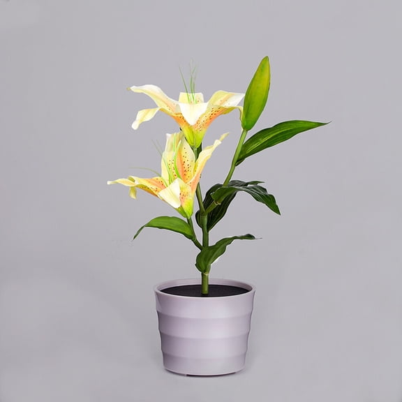 ORDDIART Solar Simulation Night Light Flower Lamp for Indoor Decor, 35x12x12 cm, Plastic and Fabric, Energy Saving