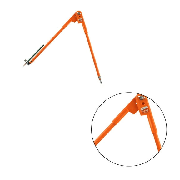 ORDDIART Orange Precision Pencil Compass, 1 Piece Professional Woodworking Metal Scribing Tool, Size 3.5 x 0.98 inches