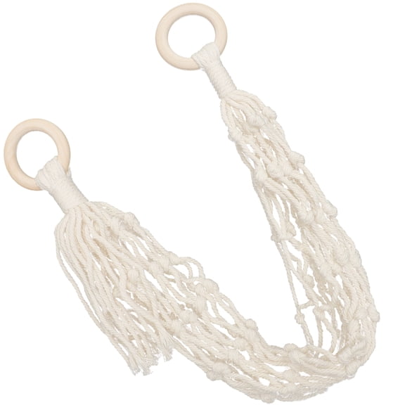 SOPOTUTU Beige Cotton Kitchen Hammock for Fruit & Vegetable Storage, Space-Saving Hanging Produce Organizer