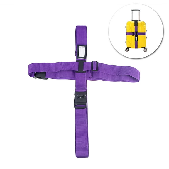ORDDIART 1Pcs Travel Luggage Strap Style PP Plastic Password Lock Secures Suitcase 78.7in