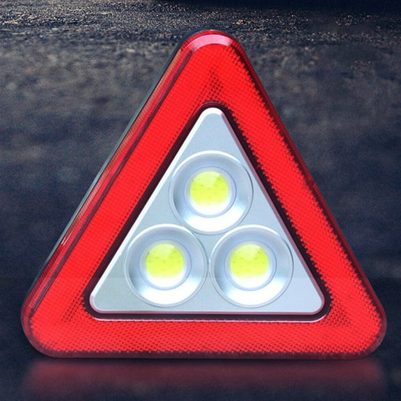 ORDDIART 1Pcs Triangle Warning Signs Warning Triangle Vehicle Red Plastic 5.11X5.11X1.57in