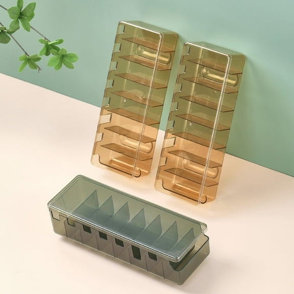 SOPOTUTU Large Capacity Golden Box with Lid, Wire Organizer for Home Office Desk, Electronics