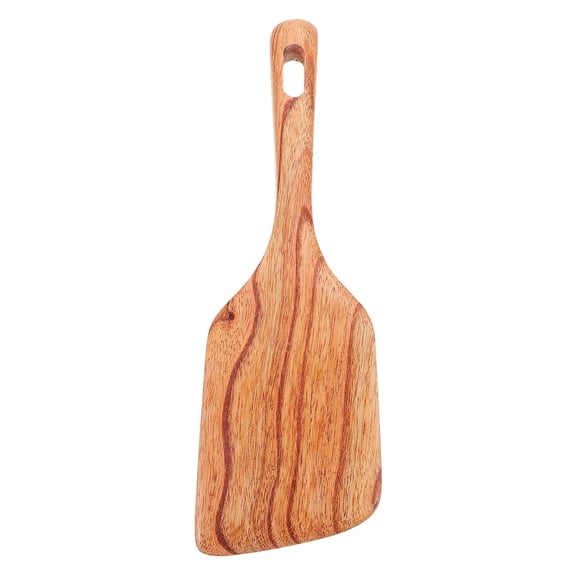 ORDDIART 1Pcs Wood Flat Spatula Chocolate Multi Functional Non Stick for Men and Women Home Use