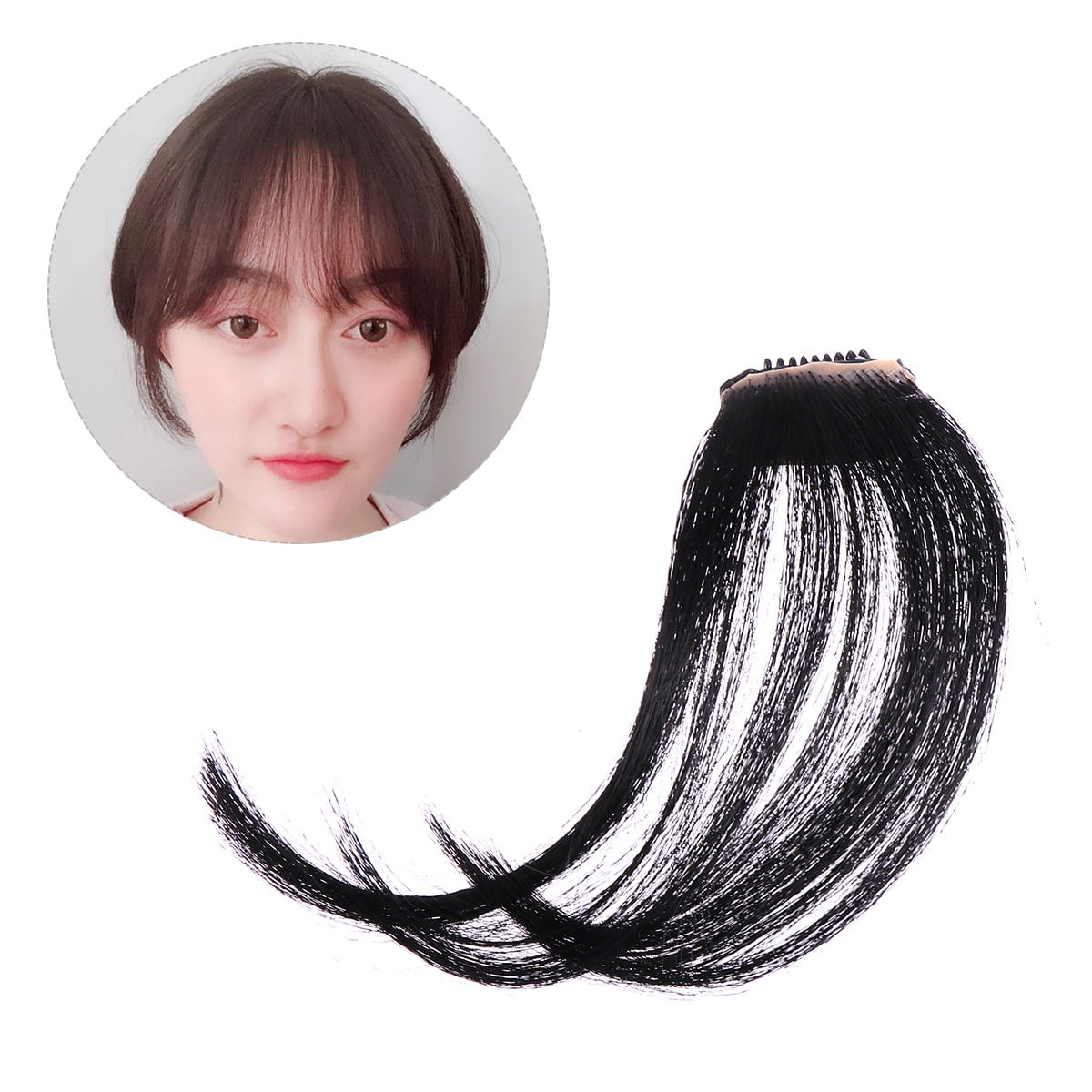ORDDIART 1Set Air Fringe Hair Piece 5.1x2.4x0.3in for Women Clip-in ...