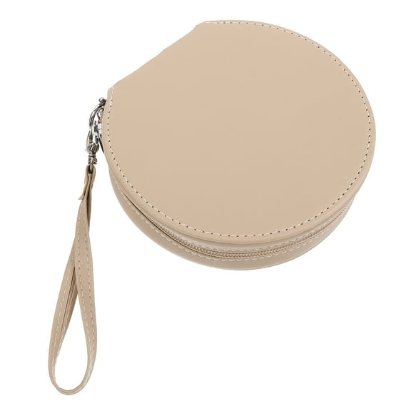 SOPOTUTU Beige Car Cd Case with Large Capacity Disc Holder for Travel and Daily Use