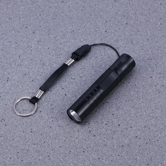 ORDDIART 1Set Black Aluminum Alloy Led Pocket Torch Flashlight For Camping Hiking Portable Lighting