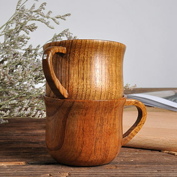 SOPOTUTU Jujube Wood Cup Brown Insulated for Tea and Coffee