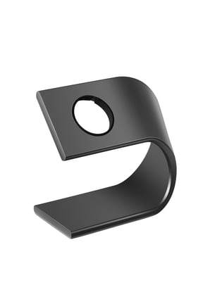 Compact Metal Watch Stand for Smartwatch Charging and Display, Dark Grey Holder, 1 Set