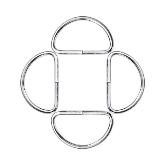 SOPOTUTU 20Pcs Silver D Ring Buckle for Bags Durable Semi Circular Metal Craft Accessories
