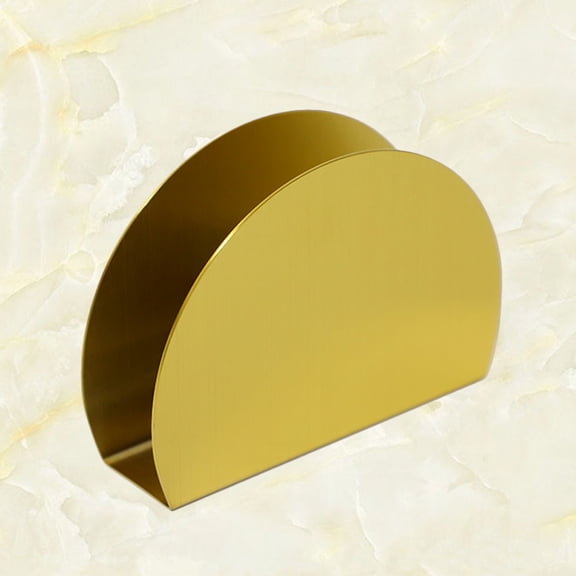 ORDDIART 1Set Golden Paper Serviette Holder for Table in Classic Style for Home Use and Coffee Shops 11.8x1.3x3.3in