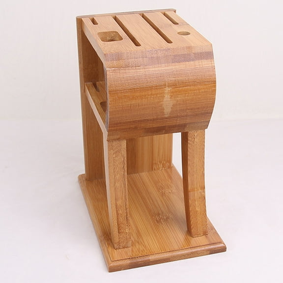 ORDDIART 1Set Kitchen Utensil Holder Rack Bamboo Cutlery Stand R Shape Storage Holder