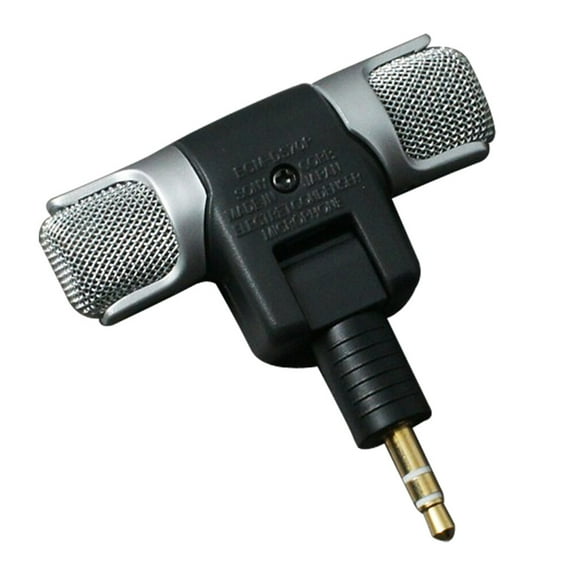 SOPOTUTU Stereo Microphone Black for Laptops and Pc with Tilt-Up Mechanism